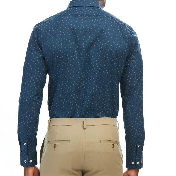 Original Penguin Amberglow Gold Print Button Down