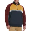 Original Penguin Big & Tall 1/4 Zip Color Block Jacket