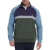 Original Penguin Big & Tall 1/4 Zip Color Block Jacket