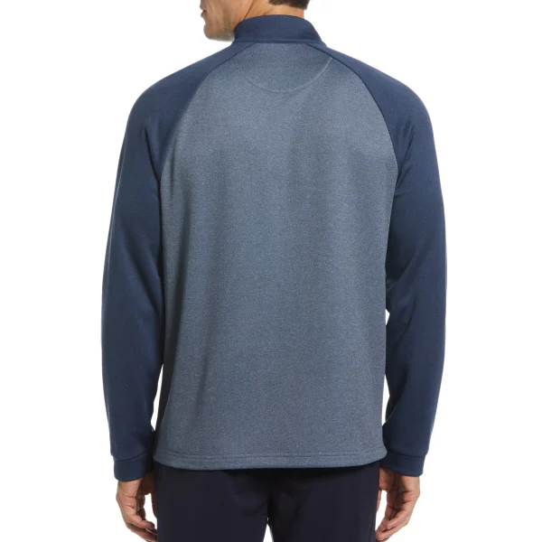 Original Penguin Color Block Fleece 1/4 Zip Pullover Golf Sweater