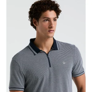 Original Penguin Jacquard Tipped 1/4 Zip Polo