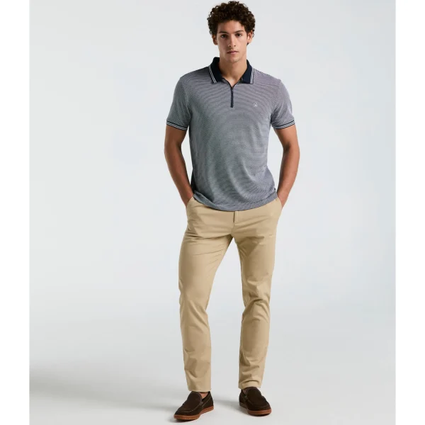 Original Penguin Jacquard Tipped 1/4 Zip Polo