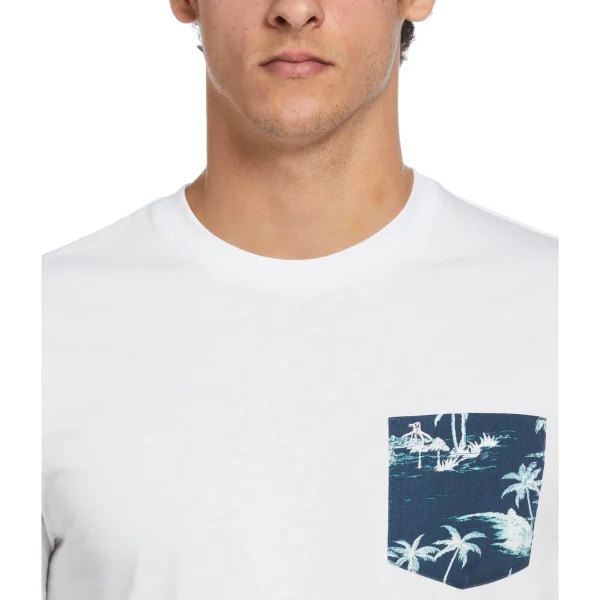 Original Penguin Jersey Woven Pocket Island Tee
