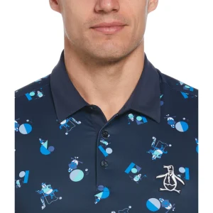 Original Penguin Memphis Pete Print Golf Polo