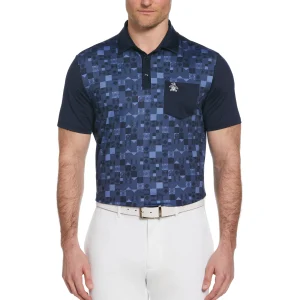 Original Penguin 50's Color Block Print Golf Polo