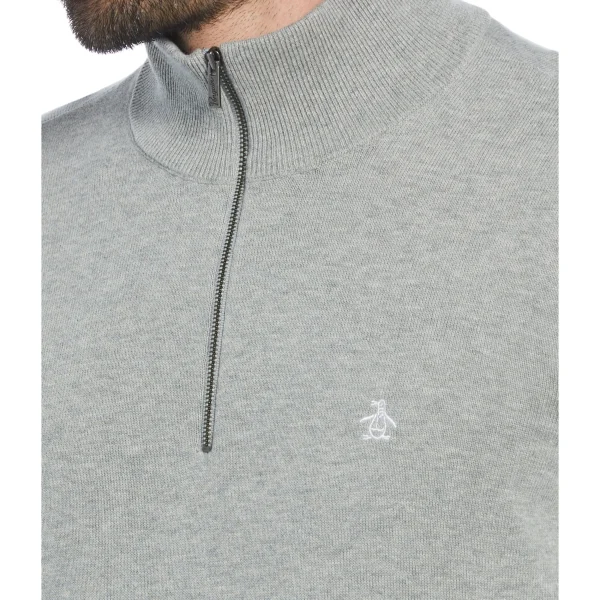 Original Penguin 1/4 Zip Cotton Jersey Sweater